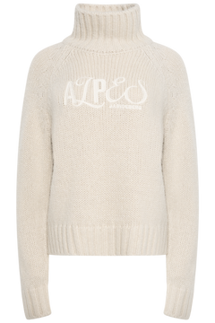 April Chunky Knit Turtleneck - Moonbeam