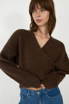 Zinelle Hope Wrap Pullover - Hot Fudge
