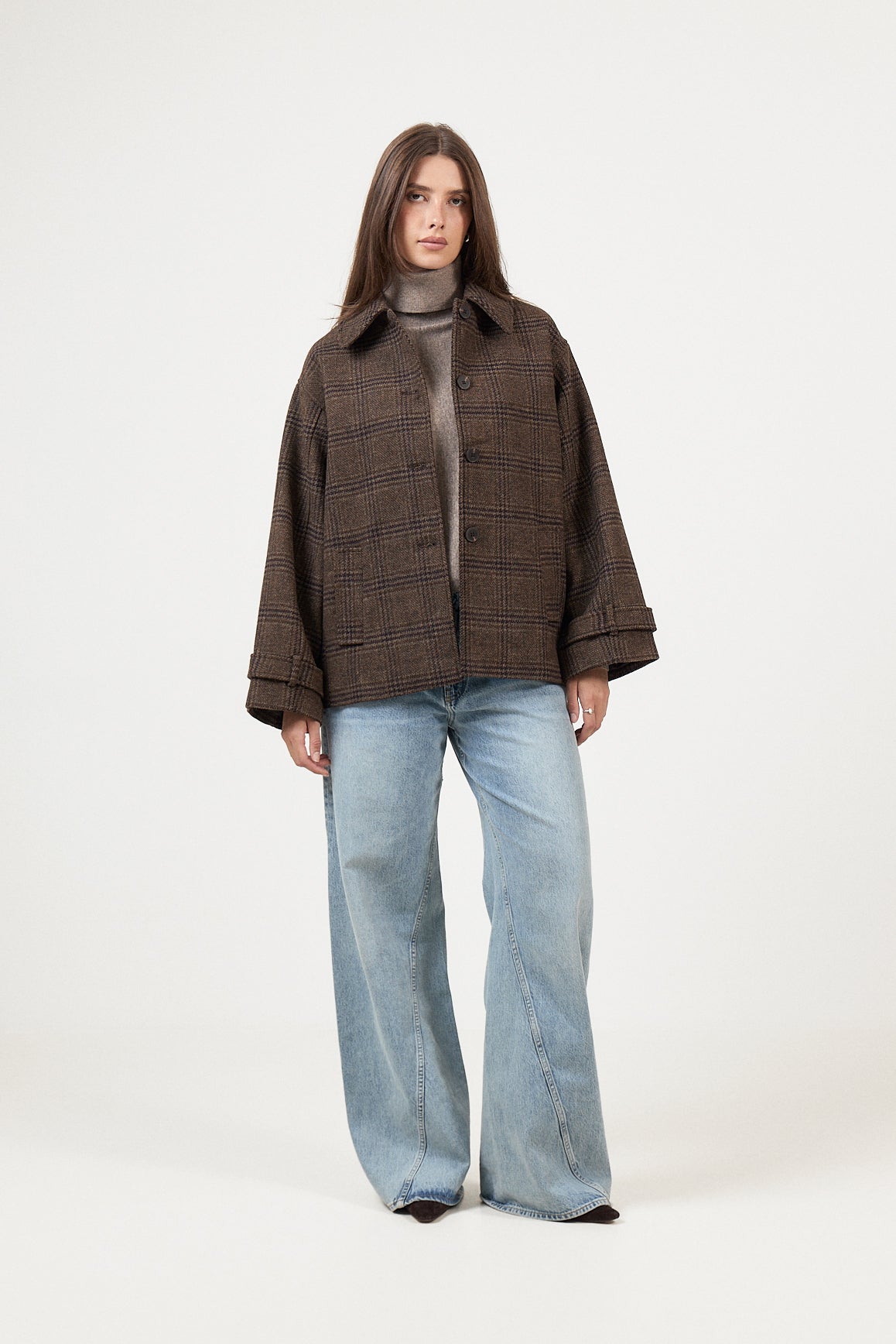 Amaranda Jacket Chk - Hot Fudge Rubbe