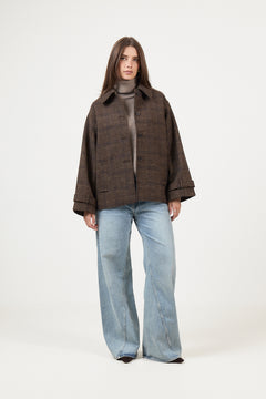 Amaranda Jacket Chk - Hot Fudge Rubbe
