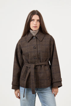 Amaranda Jacket Chk - Hot Fudge Rubbe