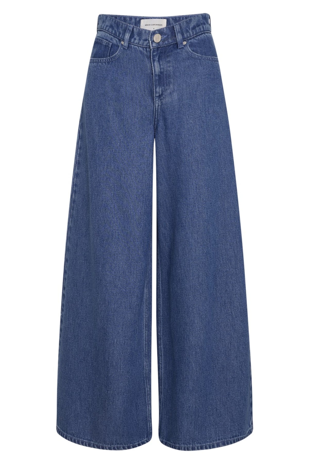 Ago Rue Wide Pants Long - Mid Blue Wash