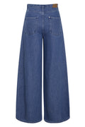 Ago Rue Wide Pants Long - Mid Blue Wash