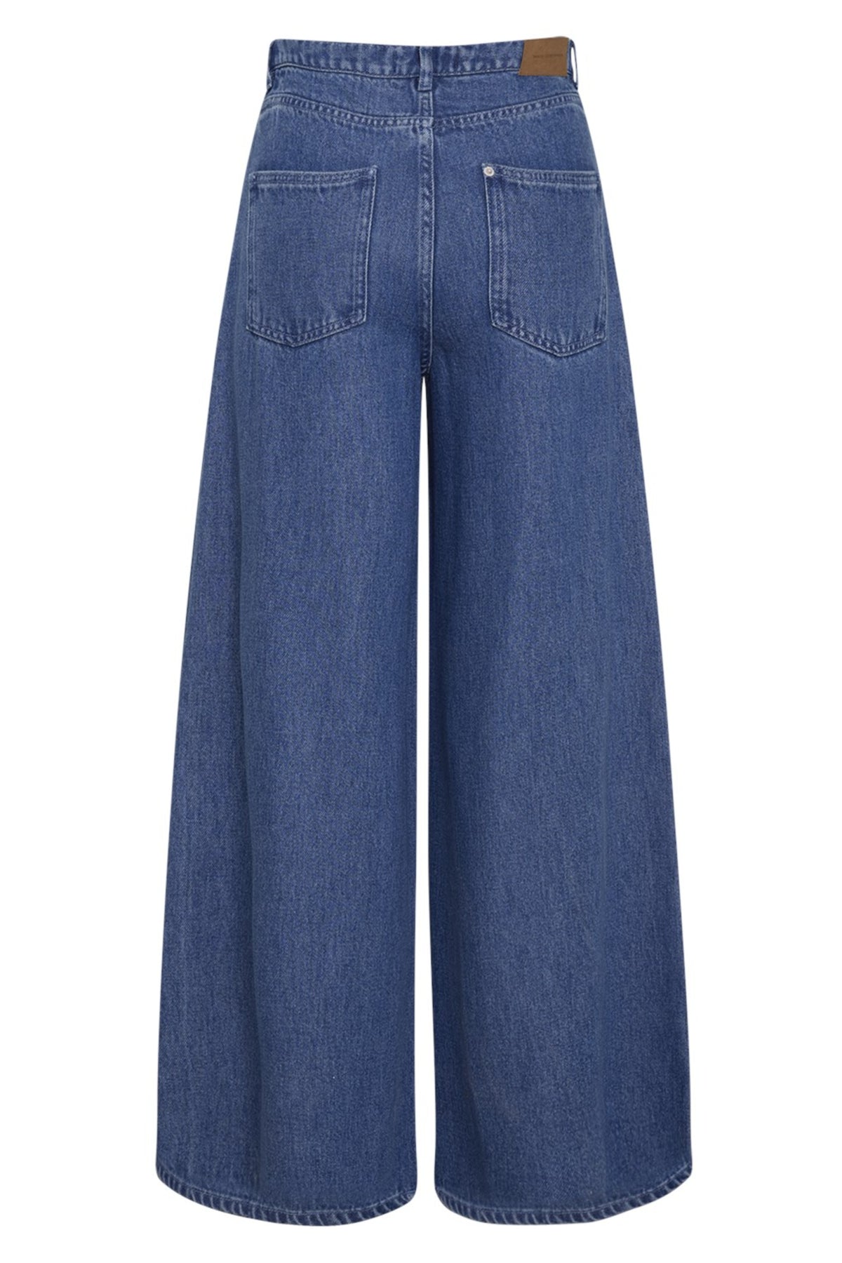 Ago Rue Wide Pants Long - Mid Blue Wash