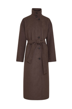 Keola Secilia Wool Coat - Hot Fudge
