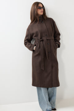 Keola Secilia Wool Coat - Hot Fudge