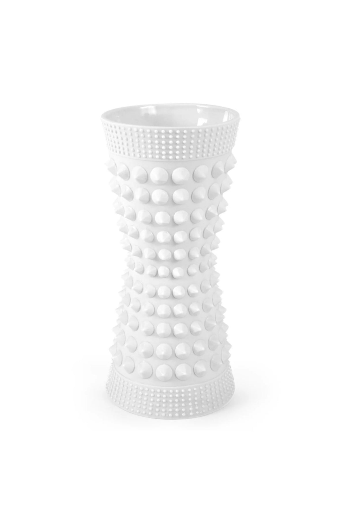 Charade Studded Taper Vase - White