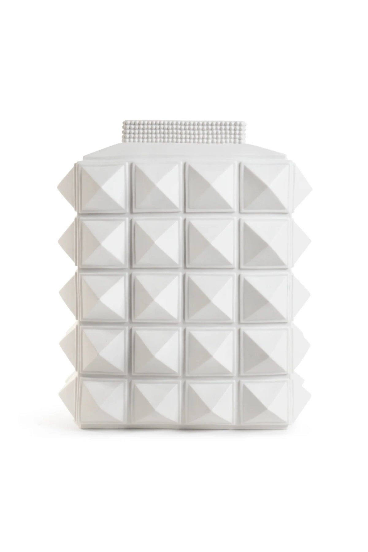 Charade Studded Vase - White