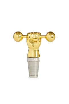 Barbell Bottle Stopper - Brass