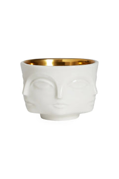 Muse Votive Holder - White/Gold