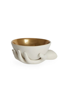 Eve Accent Bowl - White/Gold