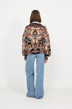 Tapestry Knit Fringe Cardigan - Dream Cream