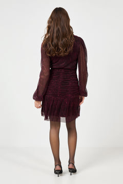 Norunn Glitzy Mini Dress - Red