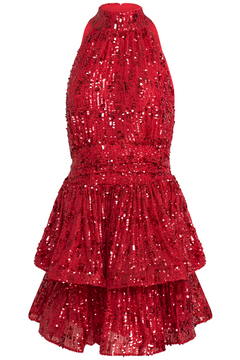 Iduna Sequin Mini Dress - Red