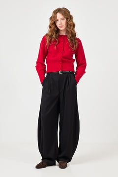 Rue Wool Mohair Cardigan - Red