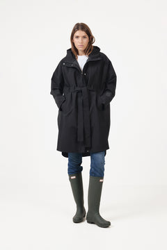 Mia Tech Rain Coat - Black