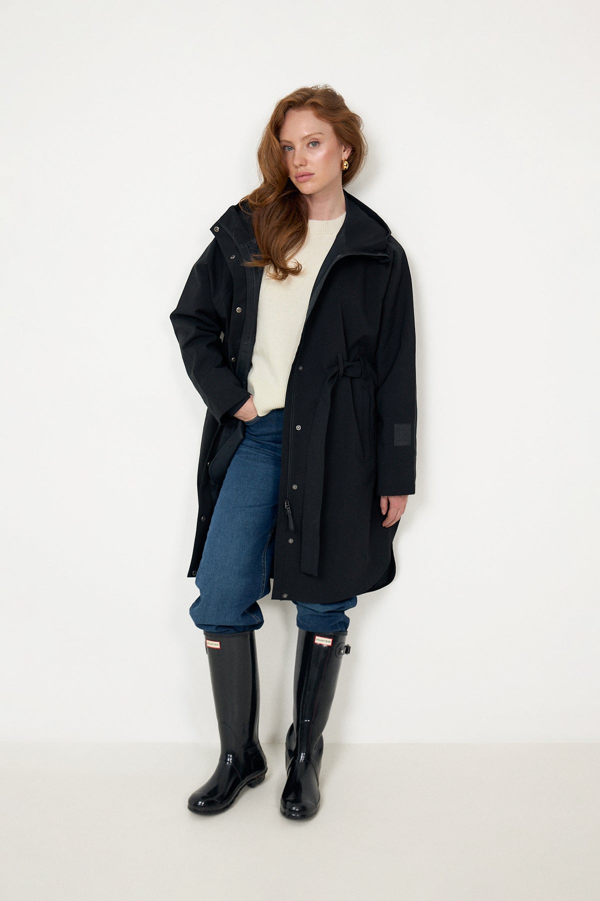Mia Tech Rain Coat - Svart