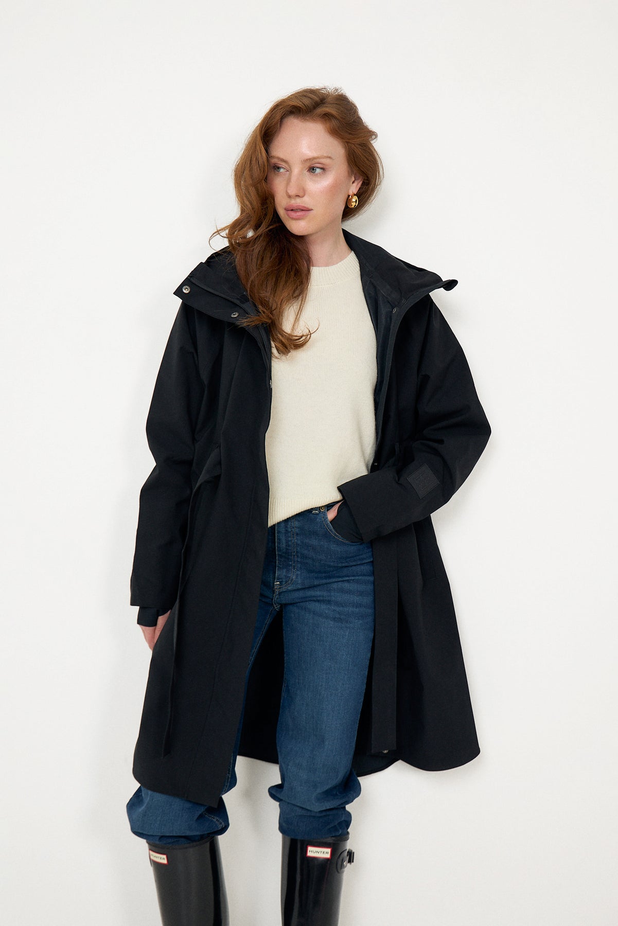 Mia Tech Rain Coat - Svart