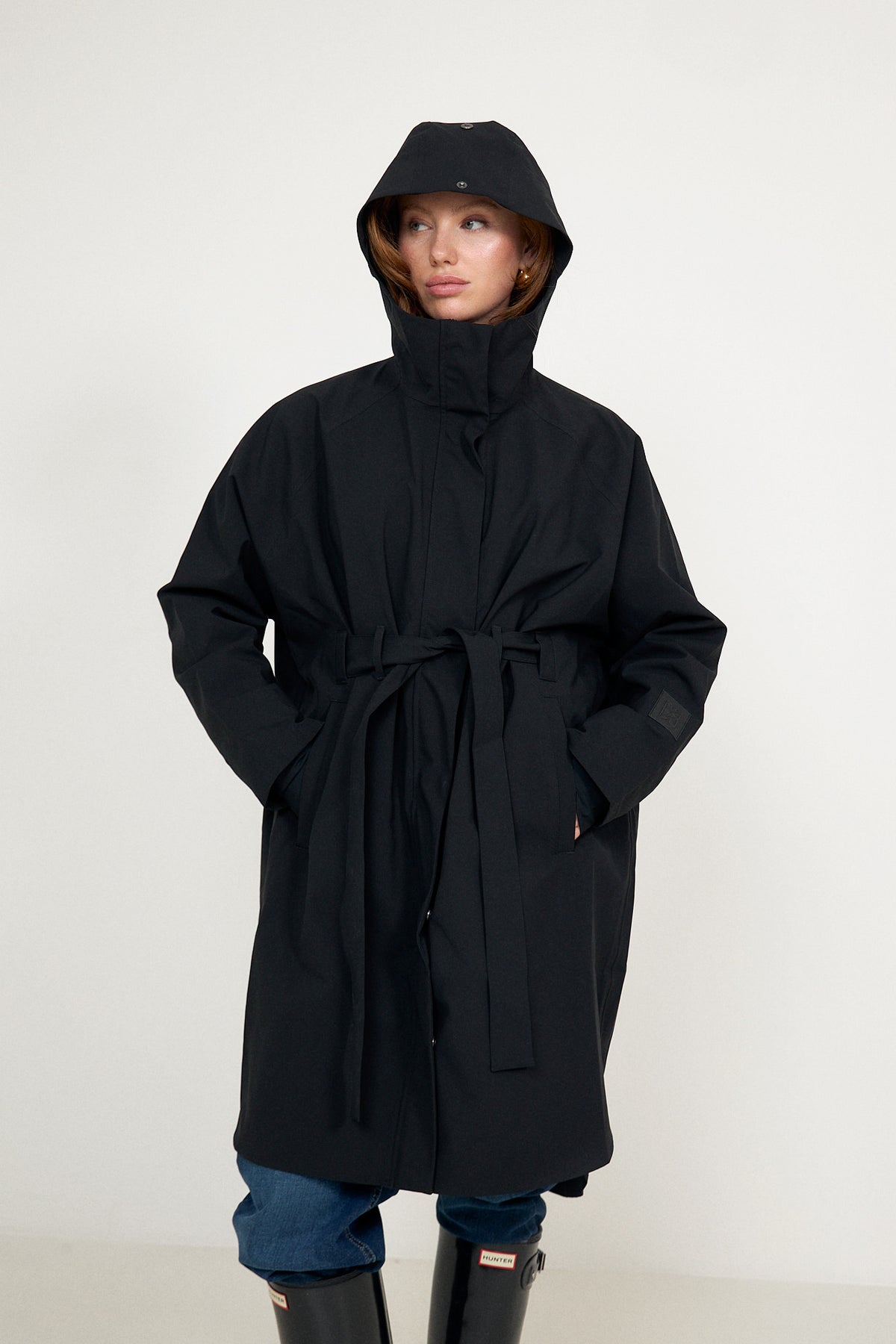 Mia Tech Rain Coat - Svart