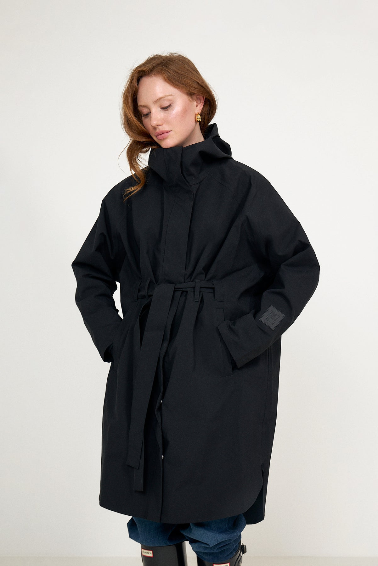Mia Tech Rain Coat - Svart