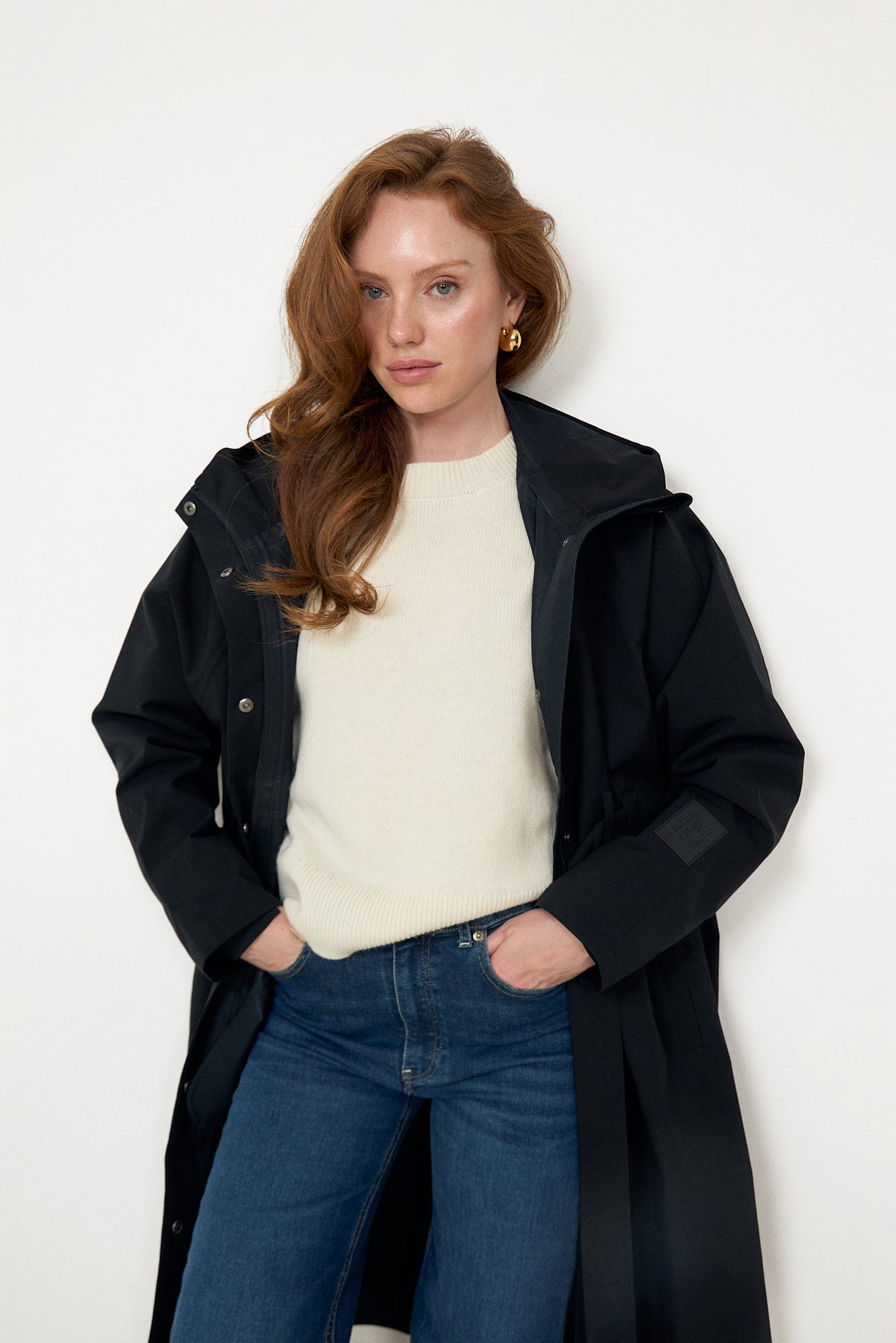 Mia Tech Rain Coat - Svart