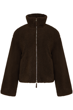 Karoline Teddy Jacket - Dark Brown