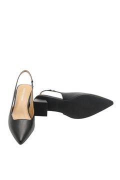 Pia Slingback Satin - Black