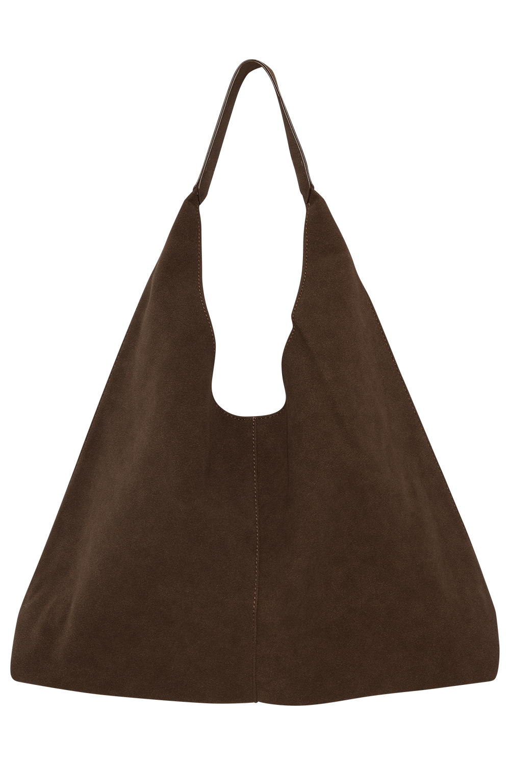 Suna Suede Tote Bag - Dark Brown