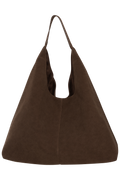 Suna Suede Tote Bag - Dark Brown