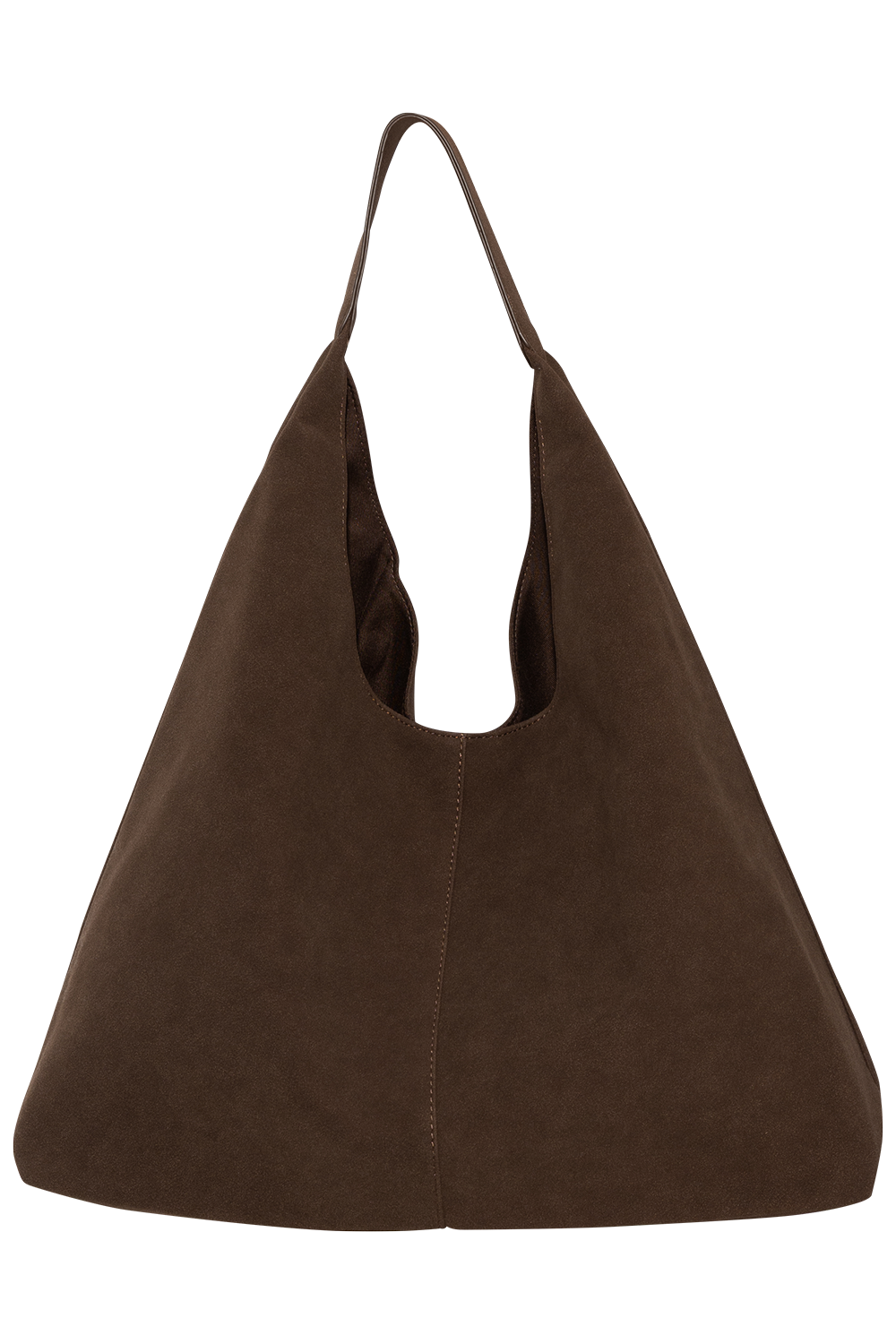 Suna Suede Tote Bag - Dark Brown