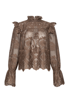 Ellinoric Lace Shirt - Vintage Brown