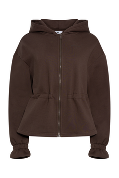 ZipMe Peplum Jacket - Mocca Brown