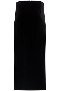 Lene Velvet Pencil Skirt - Black