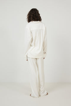 Mel Cotton Pointelle Pj Pants - Off White