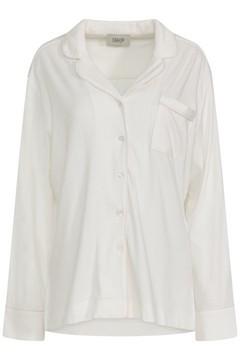 Meli Cotton Pointelle Pj Shirt - Off White