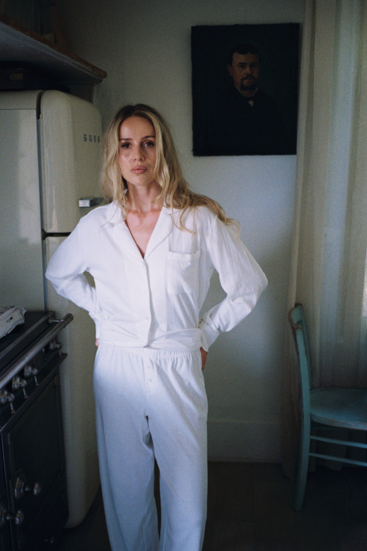 Meli Cotton Pointelle Pj Shirt - Off White