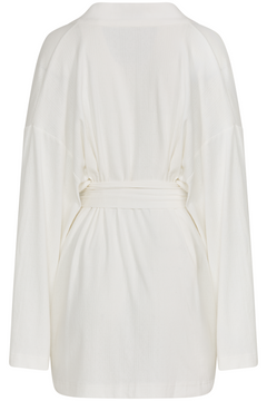 Monique Cotton Pointelle Robe - Off White