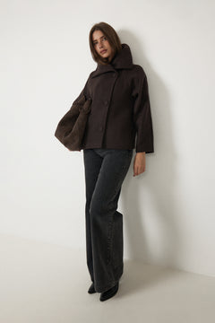 Perryiw Short Coat R - Chocolate Brown