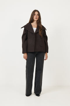 Perryiw Short Coat R - Chocolate Brown