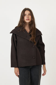 Perryiw Short Coat R - Chocolate Brown
