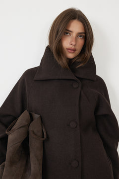 Perryiw Short Coat R - Chocolate Brown
