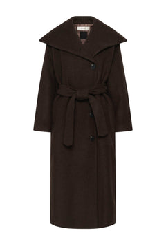 Zorahiw Long Coat - Chocolate Brown
