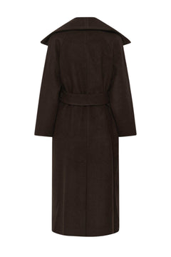 Zorahiw Long Coat - Chocolate Brown