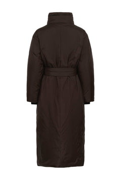 Zinnahiw Cocoon Coat - Chocolate Brown