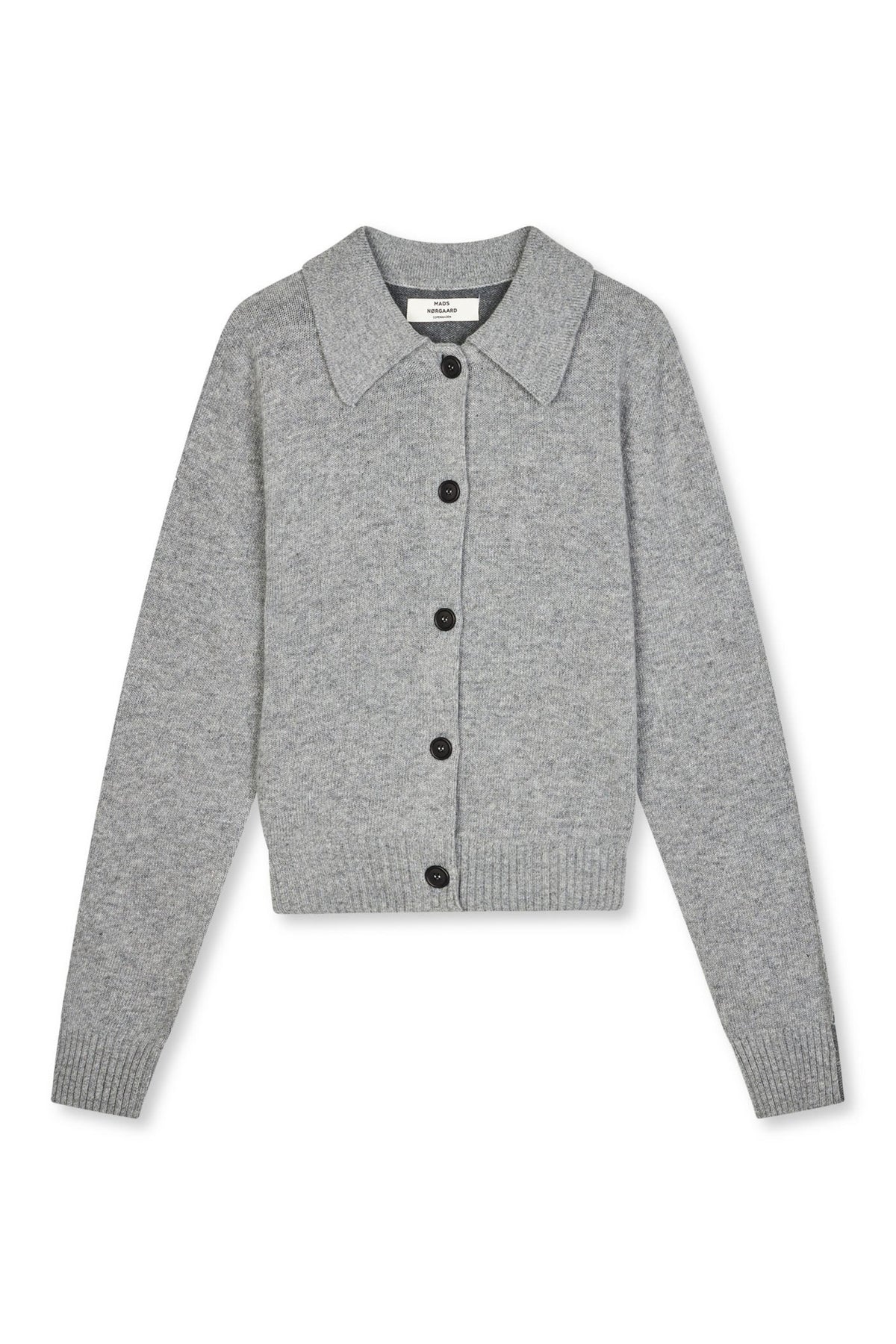 Knit Katrine Cardigan - Light Grey Melange/dark Grey M