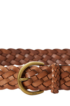 Braided Calfskin Belt - Cuoio