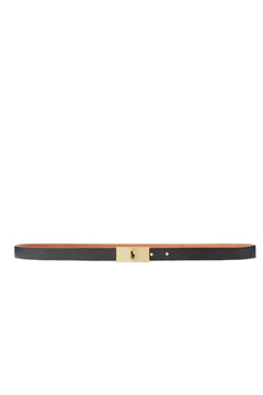 Polo Id Reversible Leather Belt - Black/Cuoio