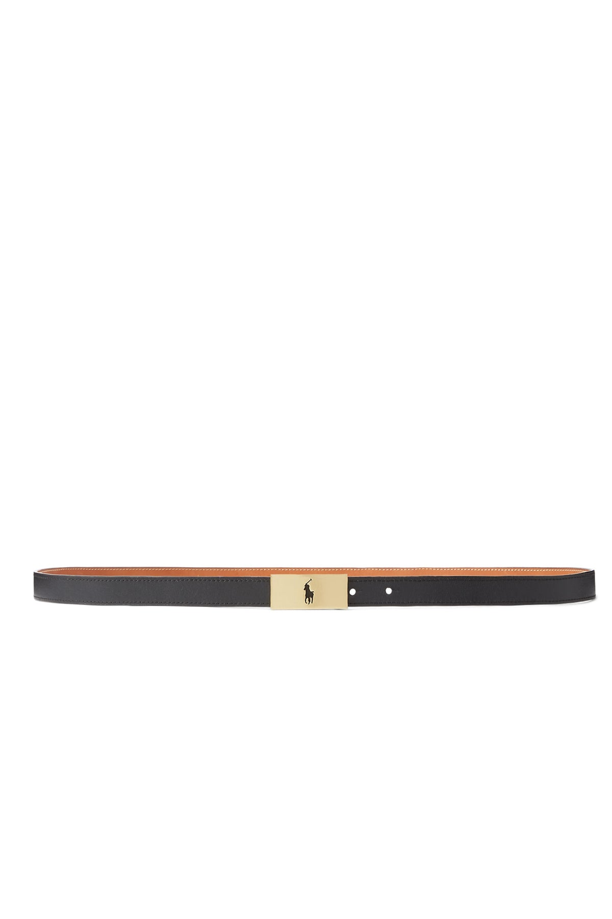 Polo Id Reversible Leather Belt - Black/Cuoio
