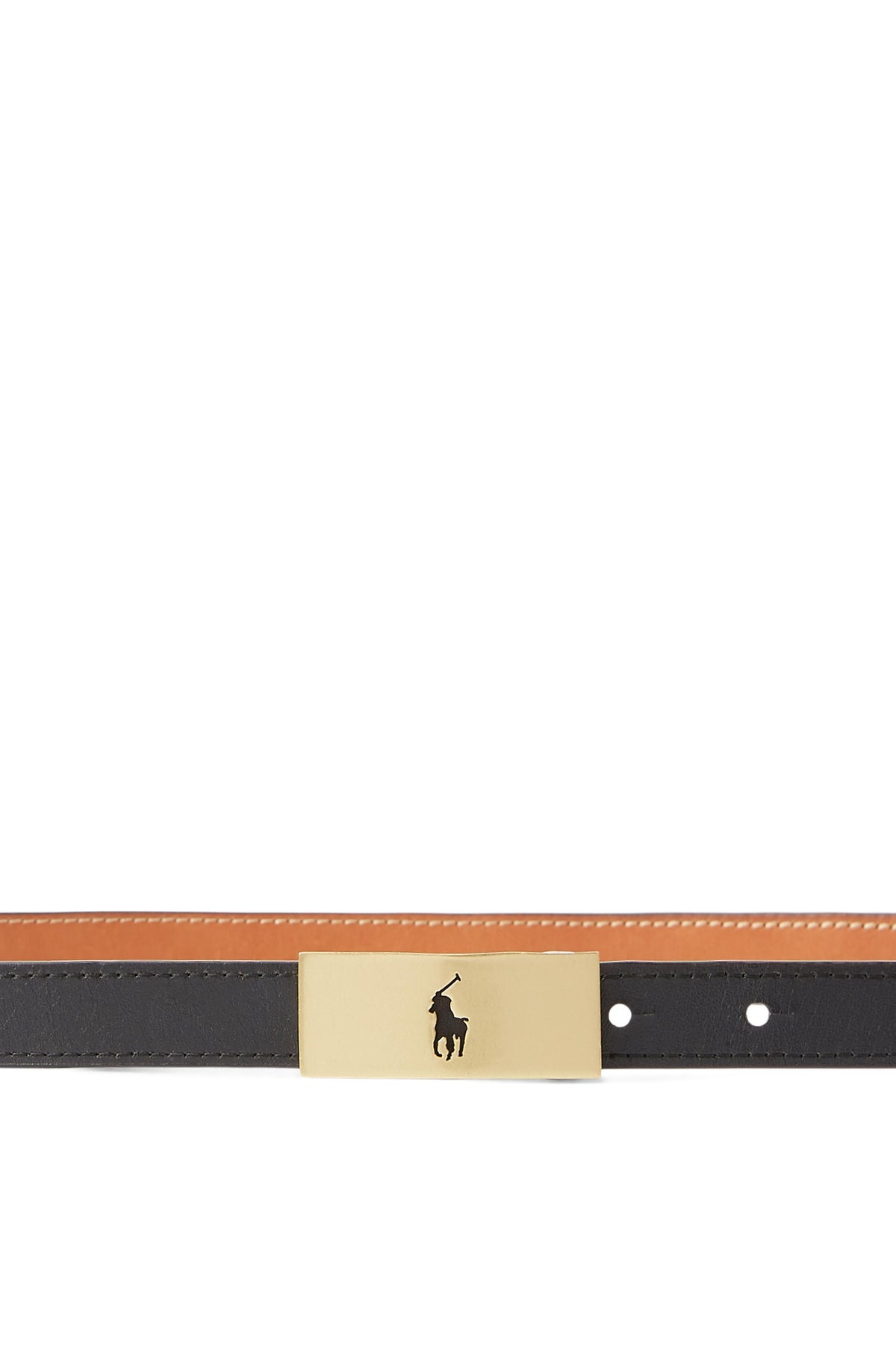 Polo Id Reversible Leather Belt - Black/Cuoio