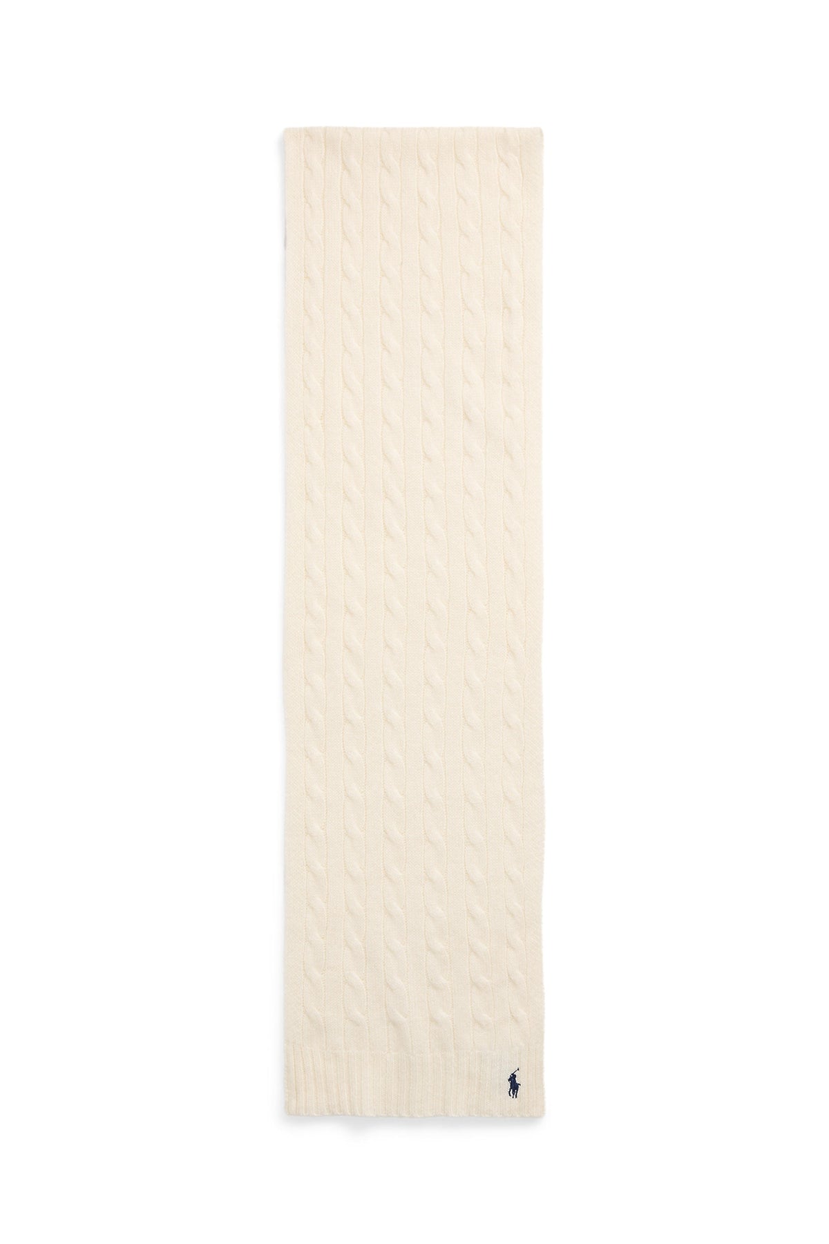 Cable-Knit Wool-Cashmere Scarf - Cream